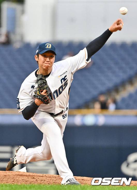 [OSEN=창원, 이석우 기자]NC 다이노스 구창모가 역투하고 있다. 2023.09.27 / foto0307@osen.co.kr