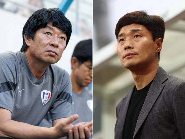 수원 삼성 김병수 감독(왼쪽), 제주 남기일 감독. 사진제공 | 한국프로축구연맹