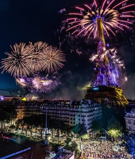 2023 혁명기념일 불꽃놀이 사진. [출처=sortiraparis.com]