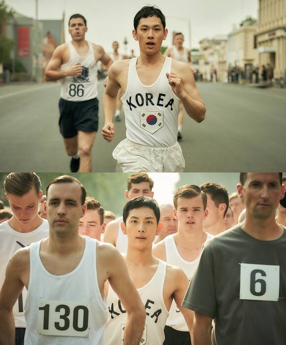 임시완은 마라토너 서윤복 역을 맡았다. 그는 식단 관리와 운동을 병행하며 체지방을 6%대까지 낮추며 마라토너의 모습을 완벽 재현했다. /롯데엔터테인먼트