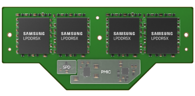 삼성전자가 업계 처음으로 선보인 D램 모듈 'LPCAMM' / [사진제공=삼성전자]