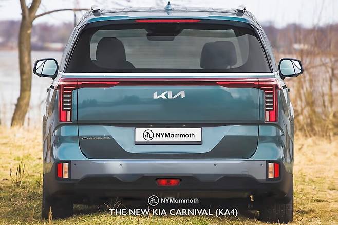 기아 '카니발 페이스리프트' 예상도 (출처 : 뉴욕맘모스)