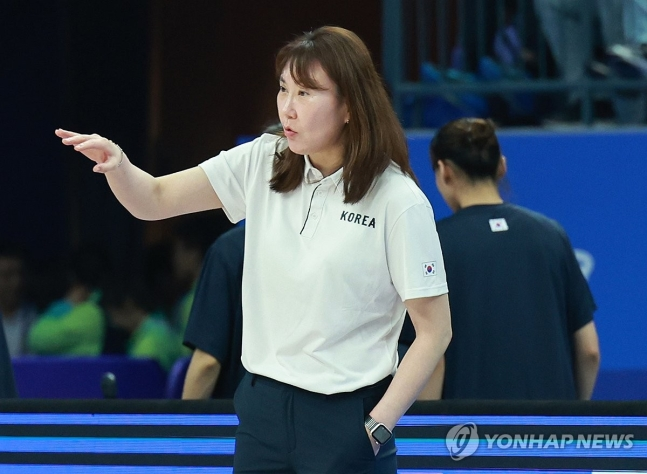 정선민 한국 여자농구대표팀 감독 | 연합뉴스