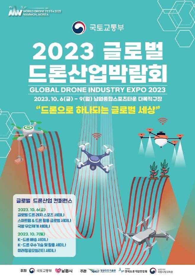 2023 글로벌 드론산업 박람회 & 콘퍼런스 포스터.(사진=국토교통부)