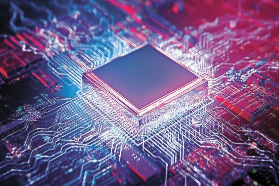 반도체 그래픽. 사진 셔터스톡