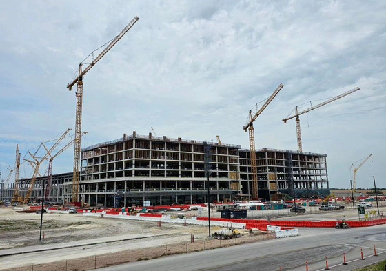 Samsung's chip factory in Taylor, Texas under construction [SCREEN CAPTURE]