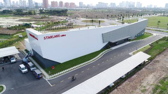 대우건설 스타레이크시티 홍보관. 내부에는 스타레이크시티 모형도와 THT법인 사무실을 운영 중이다. /사진제공=대우건설