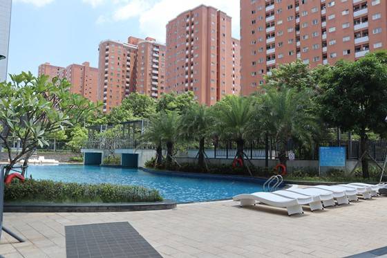 스타레이크시티에 있는 입주민 전용 수영장 /사진=신유진 기자