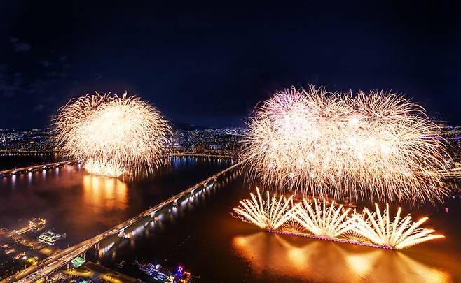 2022년 서울세계불꽃축제. ㈜한화 제공