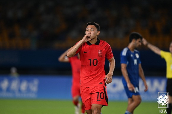 한국 축구대표팀의 공격수 조영욱. [사진=대한축구협회(KFA)]