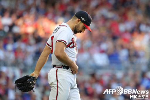 애틀란타 선발 스트라이더는 7이닝 2실점 호투했으나 팀은 이기지 못했다. 사진(美 애틀란타)=ⓒAFPBBNews = News1