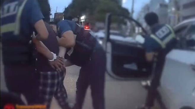 ▲ A 씨 검거 현장