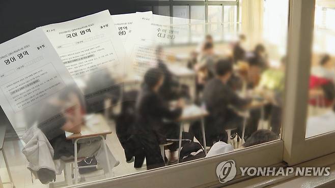 수능시험 (CG) [연합뉴스TV 제공]