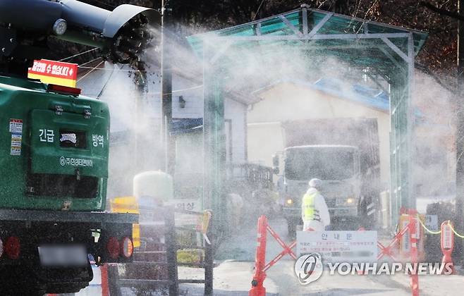 조류인플루엔자 방역 [연합뉴스 자료 사진]