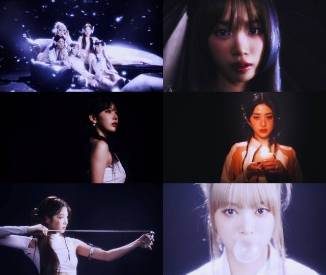 그룹 르세라핌(LE SSERAFIM, 김채원 사쿠라 허윤진 카즈하 홍은채). / 쏘스뮤직