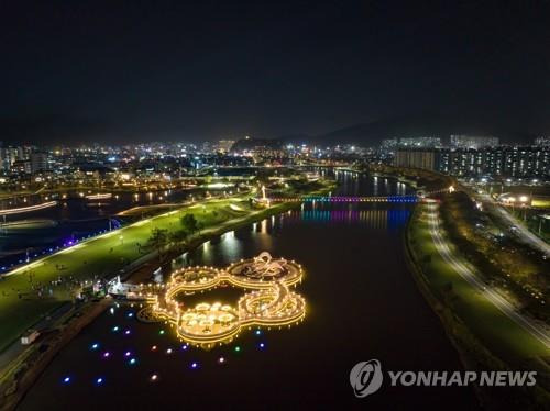 순천만국제정원박회장 야경 [연합뉴스 자료]