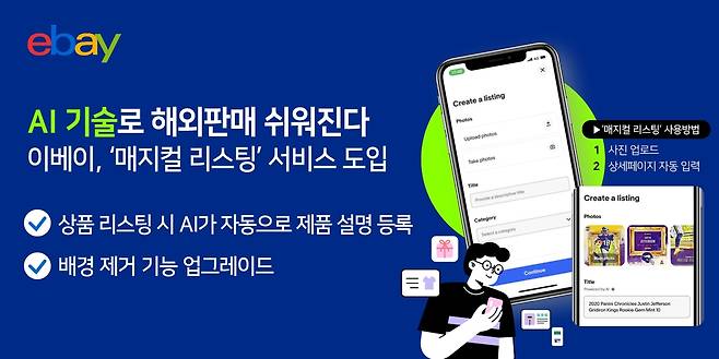 이베이, 판매 사진 올리면 AI가 상품설명 자동 생성 [이베이 포스터]