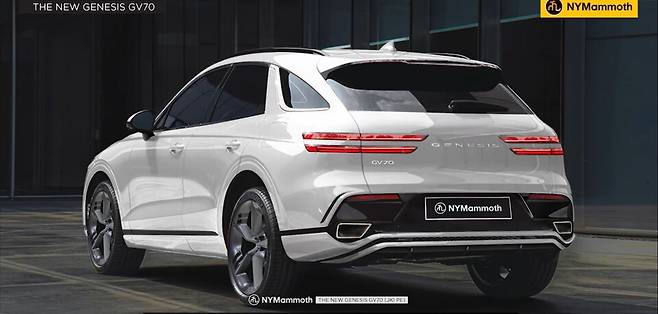 제네시스 'GV70 페이스리프트' 예상도 (출처 : 뉴욕맘모스)
