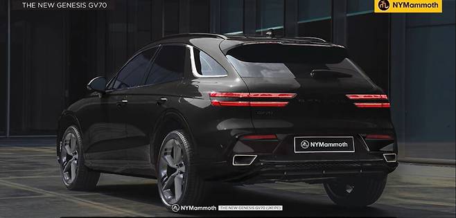 제네시스 'GV70 페이스리프트' 예상도 (출처 : 뉴욕맘모스)