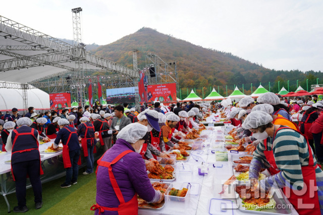 ▲세계인과 함께하는 515 김치비빔 행사(2022년)ⓒ해남군