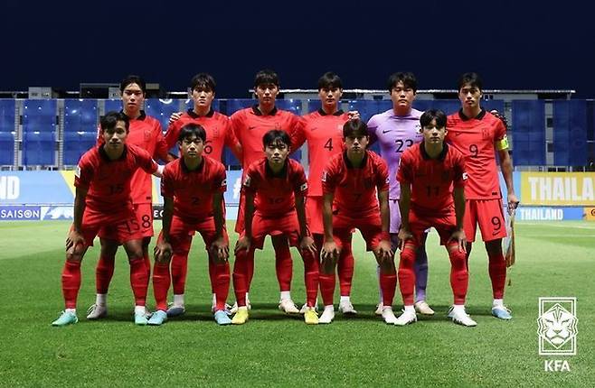 AFC U-17 아시안컵 당시 U-17 대표팀. ⓒ 대한축구협회