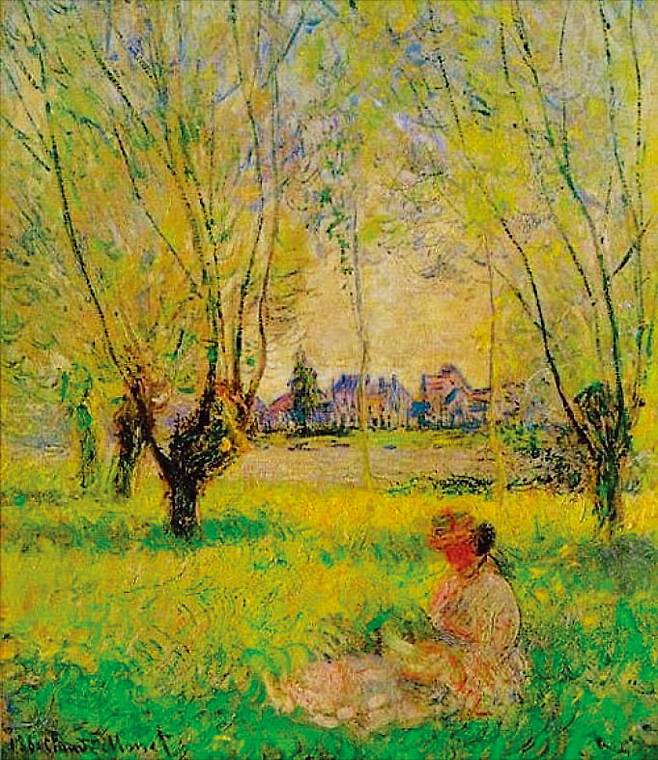 버드나무는 생명과 사랑의 증표다. 그림은 클로드 모네의 ‘버드나무 밑의 여인’(1880).