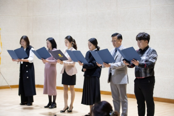 광주시교육청이 25일 광주교육시민협치진흥원설립추진단 대강당에서 ‘광주학부모 실천다짐 선언문 선포식’을 가졌다. 광주시교육청 제공