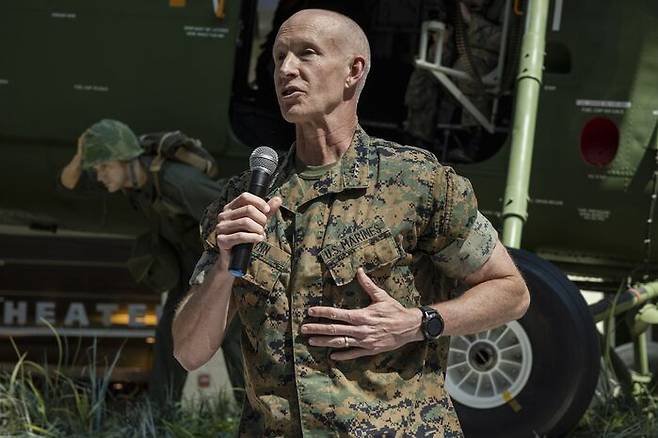 미국이 ISIS 격퇴 전의 경험을 전수하기 위해 이스라엘에 보낸 제임스 글린 장군. / 출처 : 미 국방부 배포-AP