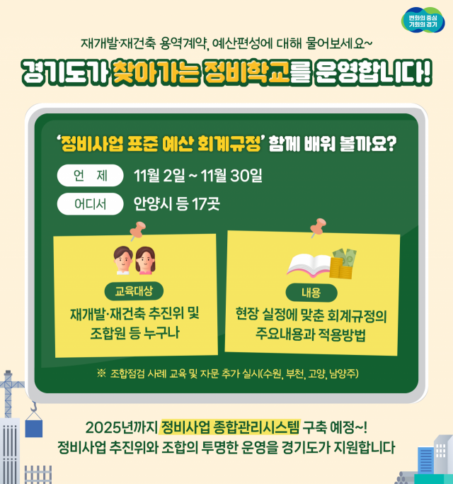 경기도 ‘찾아가는 정비학교’ 안내표. 이미지 제공 = 경기도