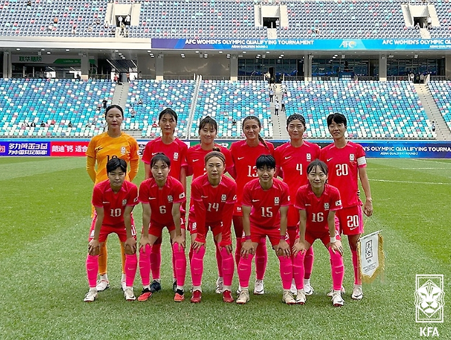 한국 여자 축구 대표팀. 대한축구협회 제공