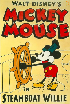 미키 마우스의 데뷔작 '증기선 윌리' 포스터