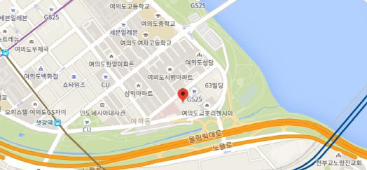 서울 영등포구 여의도동 61-2번지 일대 한국토지주택공사(LH) 소유 부지 위치도 (자료=구글 지도 캡처)