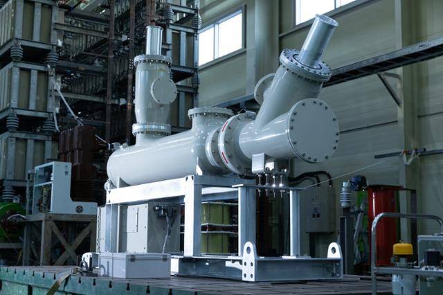 한국전기연구원이 개발한 SF6 대체 'K6 친환경 절연가스'가 적용된 초고압 송전급 차단기 모습. 한국전기연구원 제공