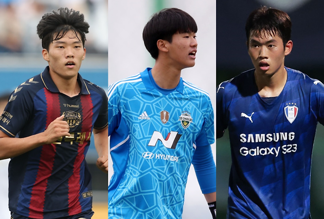 왼쪽부터 김도윤, 공시현, 정성민 사진=한국프로축구연맹