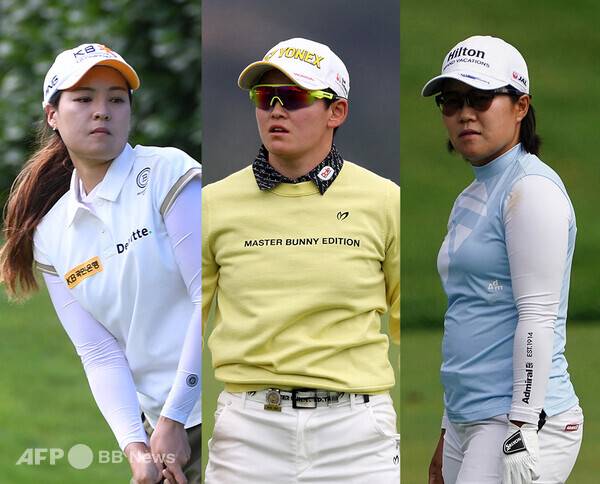 2023년 미국여자프로골프(LPGA) 투어 토토재팬 클래식에 출전한 전인지 프로, 이와이 아키에, 하타오카 나사. 사진제공=ⓒAFPBBNews = News1