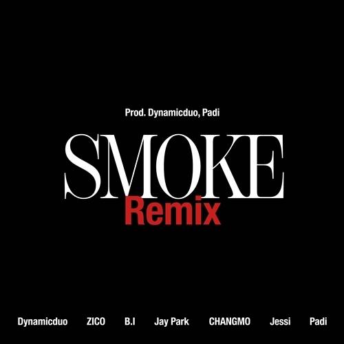 다이나믹 듀오, 지코, 비아이, 박재범, 창모, 제시가 ‘스트릿 우먼 파이터2’ 미션곡 ‘Smoke(스모크)’의 리믹스 버전 싱글 ‘Smoke Remix(Prod. Dynamicduo, Padi)에 참여했다.  사진 = 아메바컬쳐