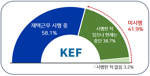 매출 50대 기업 재택근무 시행 현황. 경총 제공