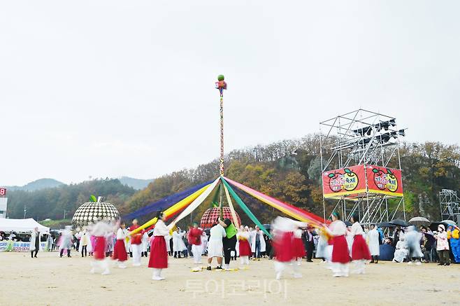 청송사과축제  청송꽃줄엮기  