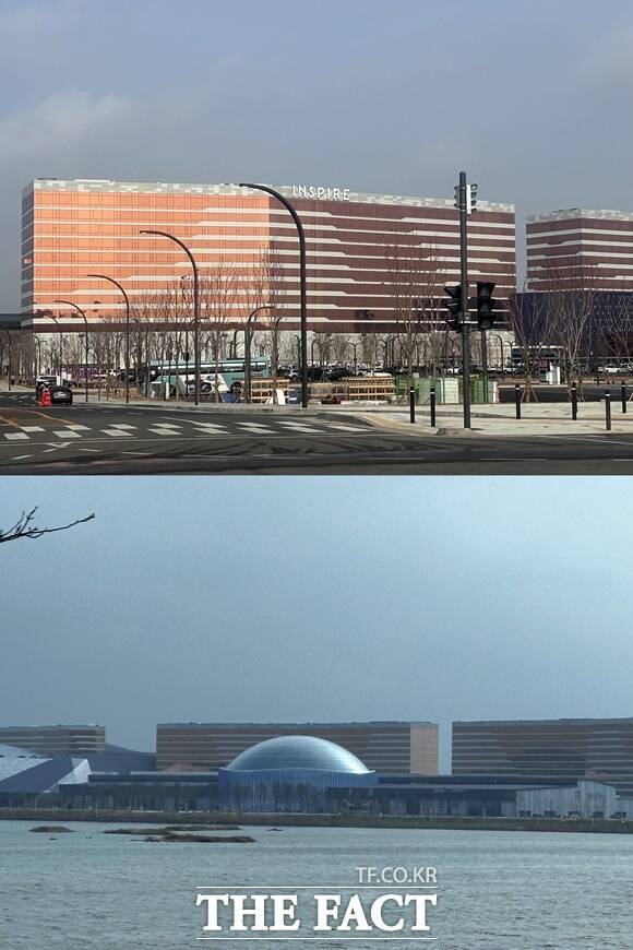 인천 인스파이어 아레나가 연내 개관한다. 이곳에서 12월 중 '2023 멜론 뮤직 어워드'와 가수 태민의 단독 콘서트 등이 열린다. /공미나 기자