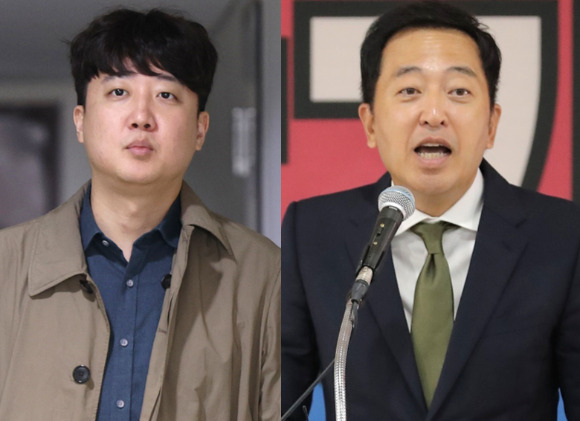 이준석 전 국민의힘 대표(왼쪽)와 금태섭 새로운선택 창당준비위원회 대표 [사진=뉴시스]