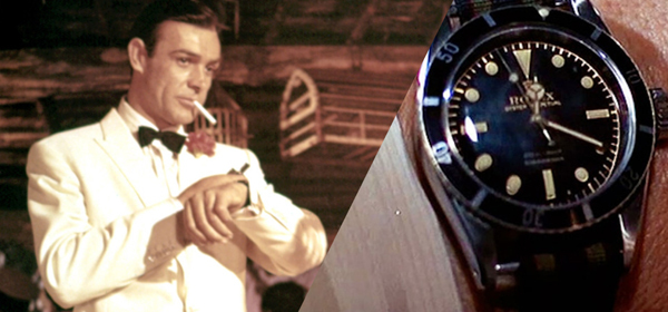 2020년에 작고한 숀 코너리 경이 연기했던 제임스 본드가 <007 골드핑거>에서 착용했던 롤렉스 서브마리너.