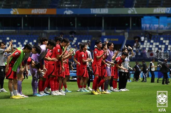 ▲ 2023 AFC U-17 아시안컵에서 준우승을 차지한 대표팀 ⓒ대한축구협회