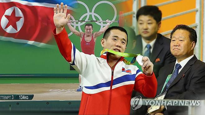 북한의 '역도 영웅' 엄윤철 [연합뉴스TV 제공]