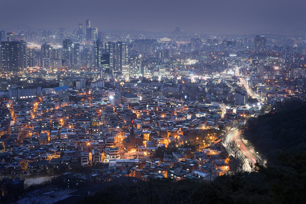 한국 야경. 픽사베이