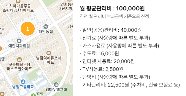 14일 부동산정보업체 직방에 관리비 내역이 상세하게 공개된 매물이 올라와 있다. 앞으로는 모든 부동산 플랫폼이 이처럼 상세하게 매물 정보를 제공해야 한다. 온라인 캡처