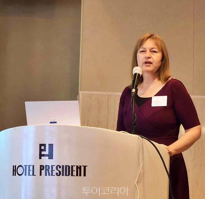 마리아 스와르초바(Mária Schvarczová) 슬로바키아 관광청 마케팅 커뮤니케이션 매니저가 솔로바키아의 역사문화, 성, 온천 등 다양한 매력에 대해 알렸다.&nbsp;