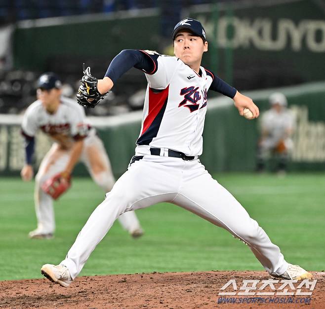 16일 일본 도쿄돔에서 열린 2023 아시아 프로야구 챔피언십(APBC) 한국과 호주의 경기. 최승용이 역투하고 있다. 도쿄(일본)=박재만 기자pjm@sportschosun.com/2023.11.16/