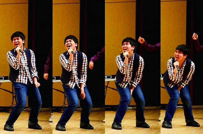 고등학교 시절 손 강사는 교내 탁 밴드 ‘드보락’을 만들어 활동했고 통기타, 전기기타, 드럼 등 다양한 악기 연주를 배웠다. 손승연 제공