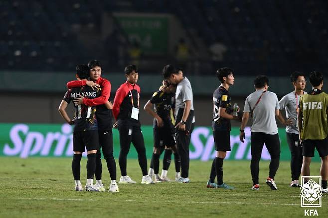 대한민국 U-17 대표팀이 월드컵 여정을 마쳤다. 사진=대한축구협회