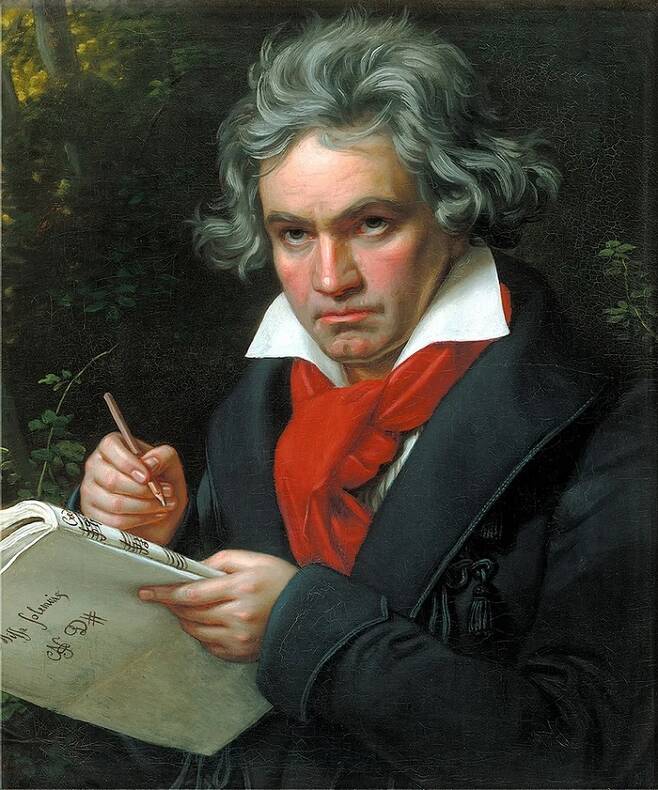베토벤의 초상화. 베토벤은 헝가리의 귀부와인인 토카이를 즐겼다.